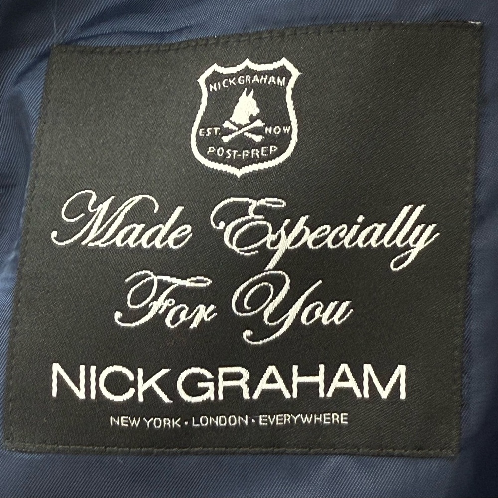 Nick Graham The New York Cut Stretch Modern Fit Blazer Jacket Blue Pinstripe 40L - Picture 6 of 8